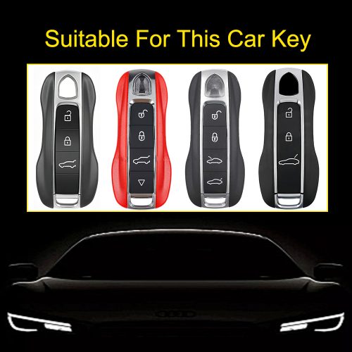 POBA1-White Blue Color-Car Key Cover For Porsche
