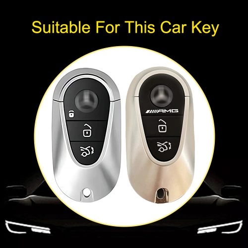 MEAA1-White Green Color-Car Key Cover For Mercedes-Benz