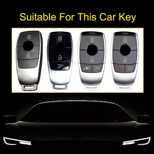 MEBA1-White Blue Color-Car Key Cover For Mercedes-Benz