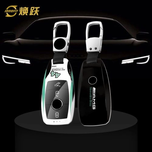 MEBA1-White Green Color-Car Key Cover For Mercedes-Benz