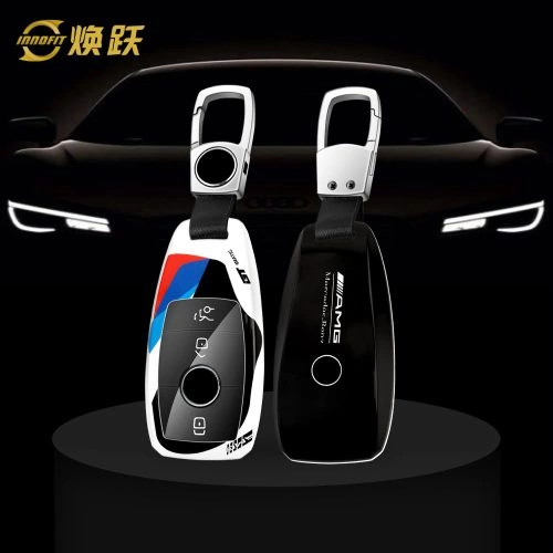 MEBA1-White Blue Color-Car Key Cover For Mercedes-Benz