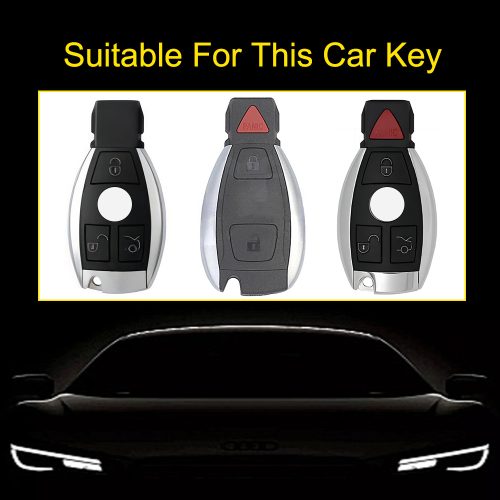MECA1-White Blue Color-Car Key Cover For Mercedes-Benz