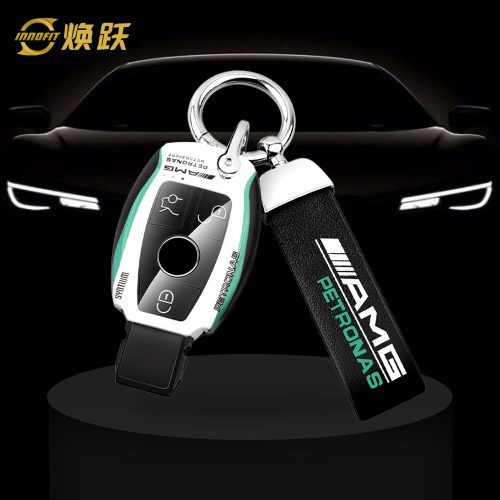 MECA1-White Green Color-Car Key Cover For Mercedes-Benz