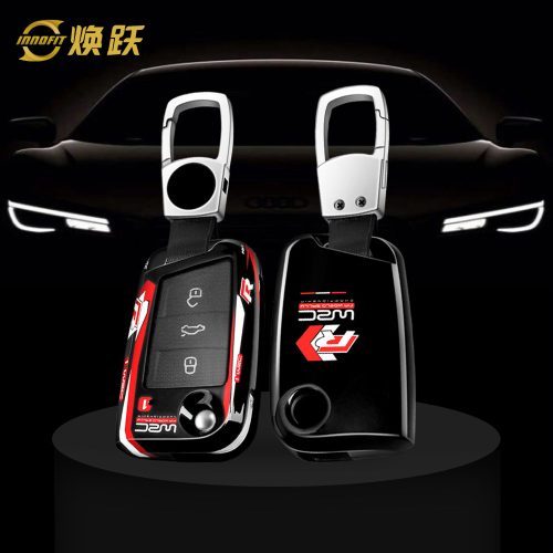 VOAA1-Black Red Color-Car Key Cover For Volkswagen
