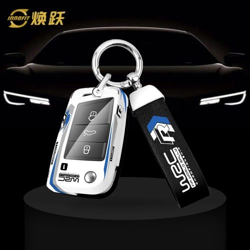 VOAA1-White Blue Color-Car Key Cover For Volkswagen