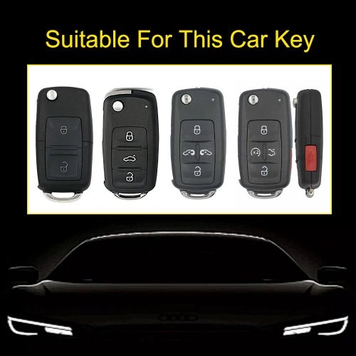 VOBA1-White Blue Color-Car Key Cover For Volkswagen