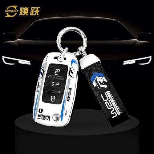 VOBA1-White Blue Color-Car Key Cover For Volkswagen