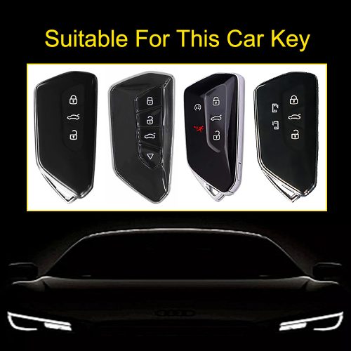 VOCA1-White Blue Color-Car Key Cover For Volkswagen