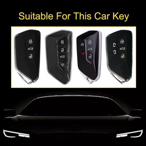 VOCA1-Black Red Color-Car Key Cover For Volkswagen