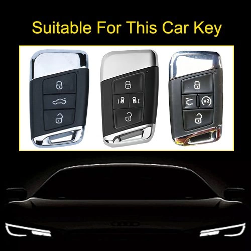 VODA1-White Blue Color-Car Key Cover For Volkswagen