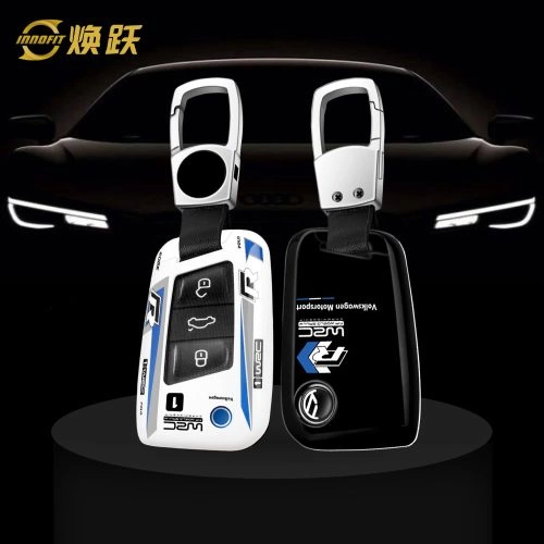 VODA1-White Blue Color-Car Key Cover For Volkswagen