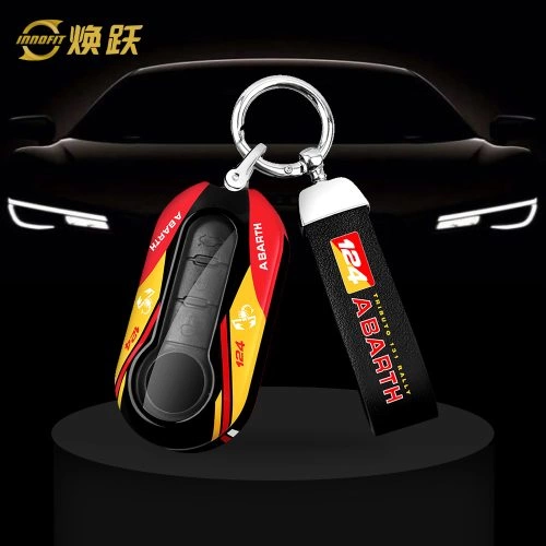 FIAA1-Black Red Color-Car Key Cover For Fiat