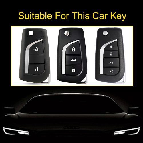 TOAA1-Black Red Color-Car Key Cover For Toyota