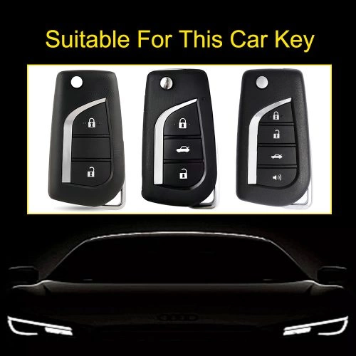 TOAA1-Black Red Color-Car Key Cover For Toyota