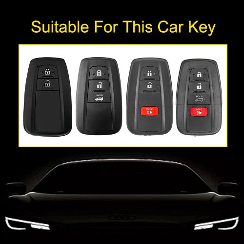 TOBA1-White Red Color-Car Key Cover For Toyota