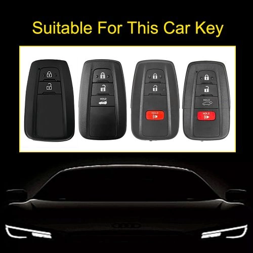 TOBA1-White Red Color-Car Key Cover For Toyota