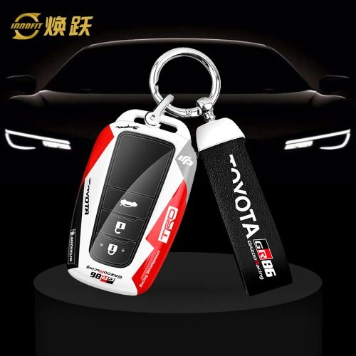 TOBA1-White Red Color-Car Key Cover For Toyota