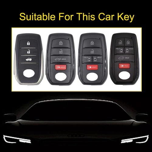 TOCA1-White Red Color-Car Key Cover For Toyota