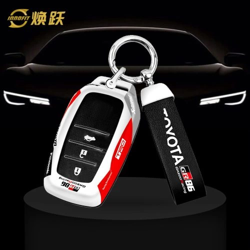 TOCA1-White Red Color-Car Key Cover For Toyota