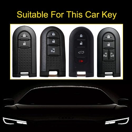 TOEA1-Copertura della chiave dell'auto di colore nero-rosso per Toyota