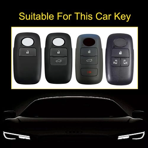 TOZA1-Black Red Color-Car Key Cover For Toyota