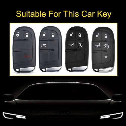 JEIA1-Black Yellow Color-Car Key Cover For Jeep