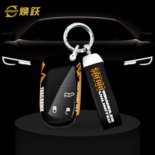 JEIA1-Black Yellow Color-Car Key Cover For Jeep