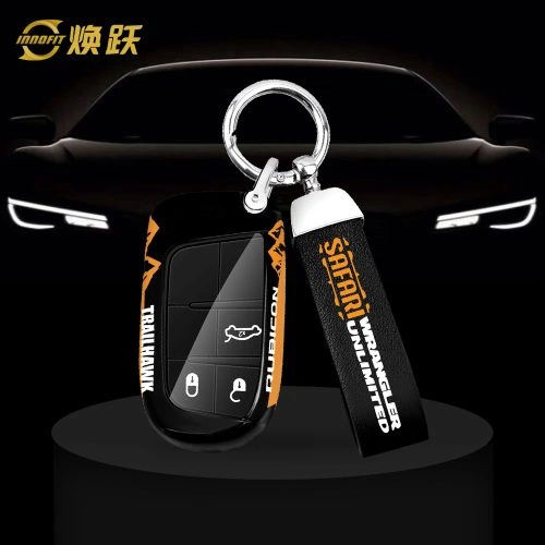 JEIA1-Black Yellow Color-Car Key Cover For Jeep