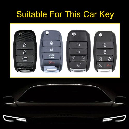 KIEA1-Black Red Color-Car Key Cover For Kia