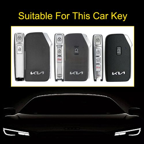 KIKA1-Black Red Color-Car Key Cover For Kia