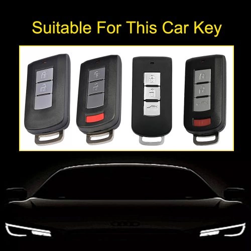 MIAA1-Black Red Color-Car Key Cover For Mitsubishi