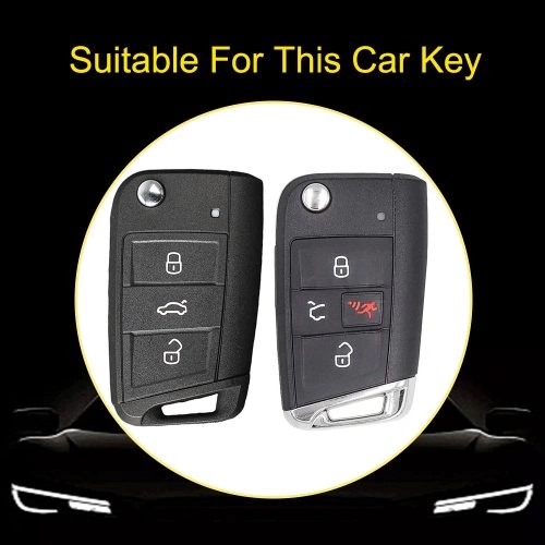 SKAA1-White Green Color-Car Key Cover For Skoda