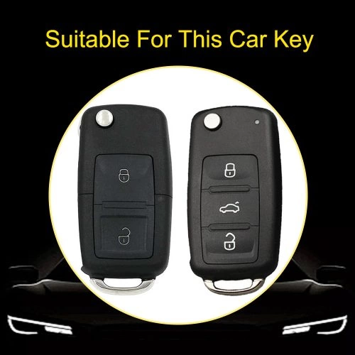 SKBA1-White Green Color-Car Key Cover For Skoda