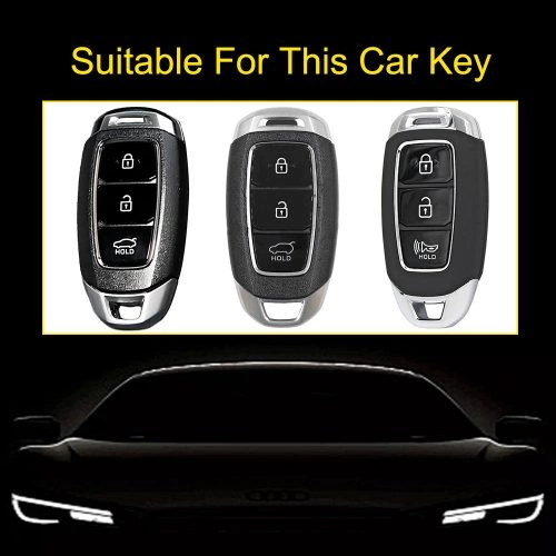 HYAA1-Black Red Color-Car Key Cover For Hyundai