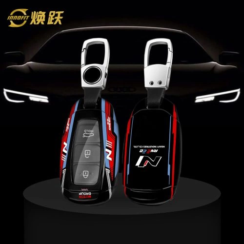 HYAA1-Black Red Color-Car Key Cover For Hyundai
