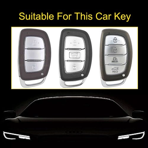 HYDA1-Black Red Color-Car Key Cover For Hyundai