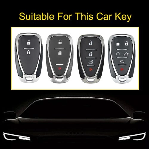 CEAA1-Black Yellow Color-Car Key Cover For Chevrolet