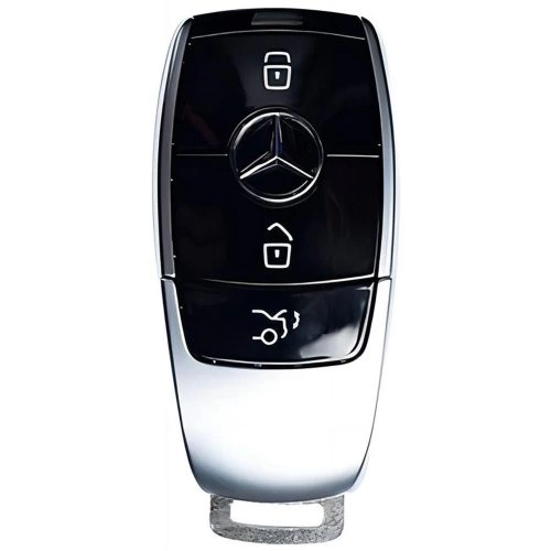 MEB1T1-Black Glue Style-Blue Plating- Car Key Cover For Mercedes-Benz