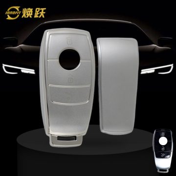 MEB1T1-Flowing Sand Silver Plating- Car Key Cover For Mercedes-Benz