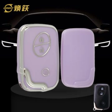 LEC1T1-Purple-Silver Plating- Car Key Cover For Lexus