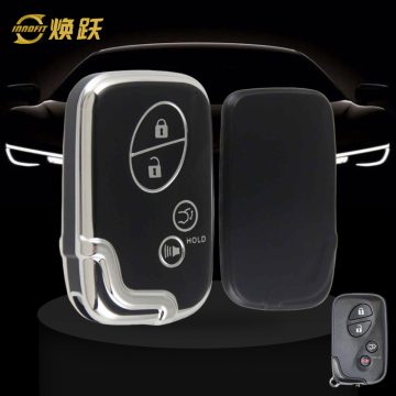 LEC7T1-Black-Silver Plating- Car Key Cover For Lexus