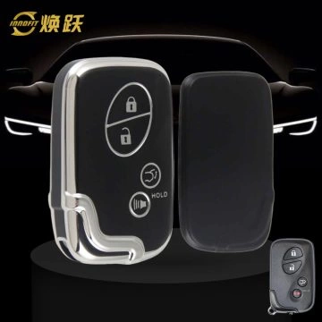 LEC7T1-Black-Silver Plating- Car Key Cover For Lexus
