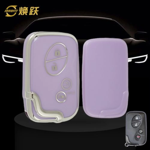 LEC7T1-Purple-Silver Plating- Car Key Cover For Lexus