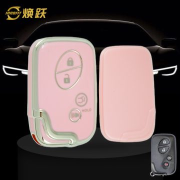 LEC7T1-Pink-Silver Plating- Car Key Cover For Lexus