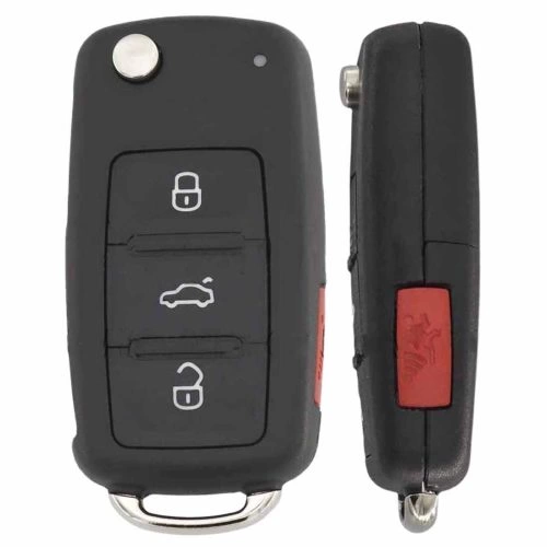 VOB9T1-White-Silver Plating- Car Key Cover For Volkswagen