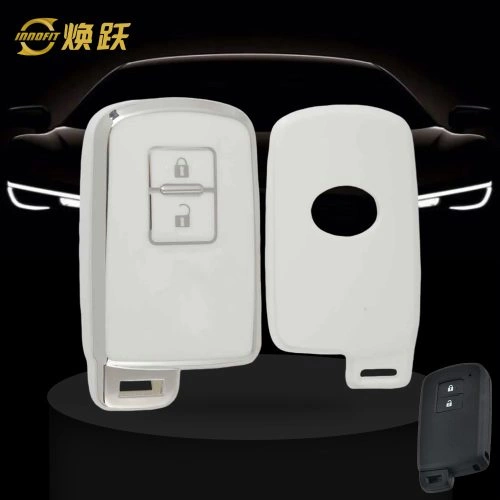 TOD2T1-White-Silver Plating- Car Key Cover For Toyota