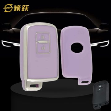TOD2T1-Purple-Silver Plating- Car Key Cover For Toyota