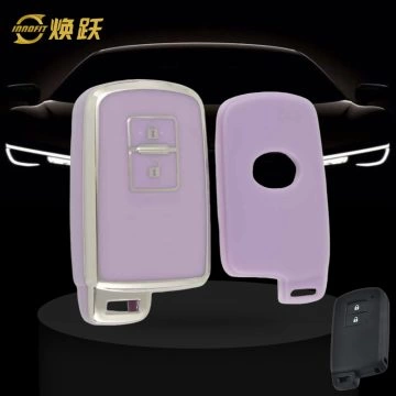 TOD2T1-Purple-Silver Plating- Car Key Cover For Toyota