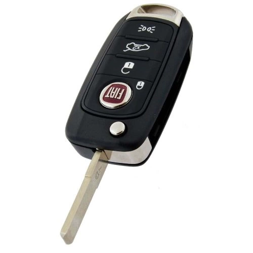 FIB2T1-Black-Gold Plating- Car Key Cover For Fiat