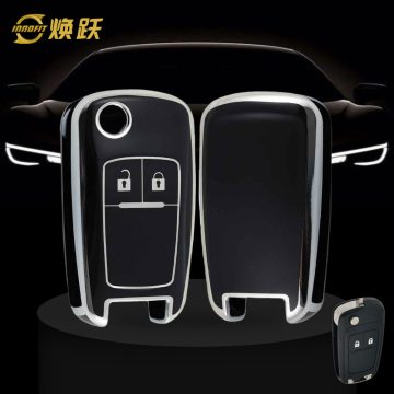 CED4T1-Black-Silver Plating- Car Key Cover For Chevrolet Opel GMC Holden